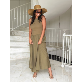 Robe longue Zoya - Kaki