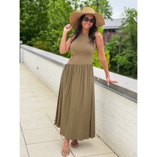 Robe longue Zoya - Kaki