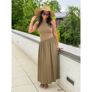 Robe longue Zoya - Kaki
