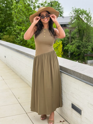 Robe longue Zoya - Kaki