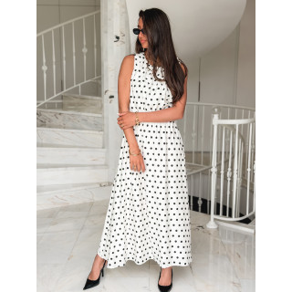 Robe à pois Nolira - Ecru