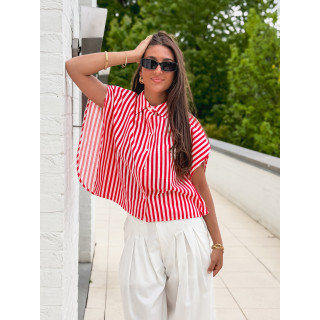 Chemise Lignée Venisia - Rouge