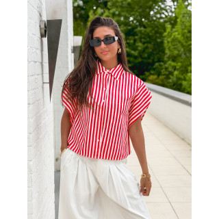 Chemise Lignée Venisia - Rouge