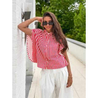Chemise Lignée Venisia - Rouge