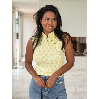 Blouse sans manches Tanina - Jaune