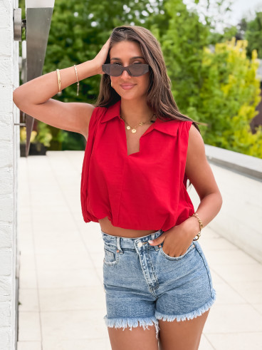 Blouse Alixane - Rouge