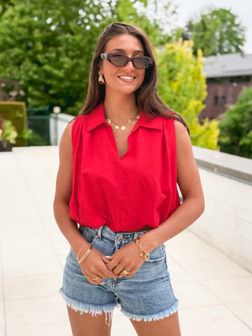 Blouse Alixane - Rouge