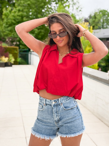 Blouse Alixane - Rouge