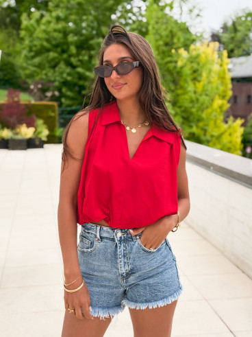 Blouse Alixane - Rouge