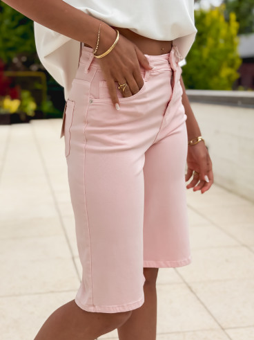 Bermuda en jeans Kléa - Rose