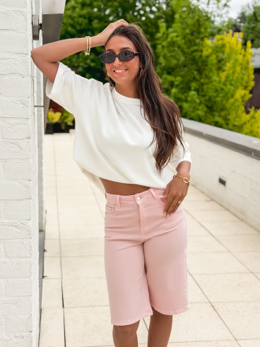 Bermuda en jeans Kléa - Rose