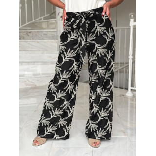 Pantalon brodé Nolga - Noir