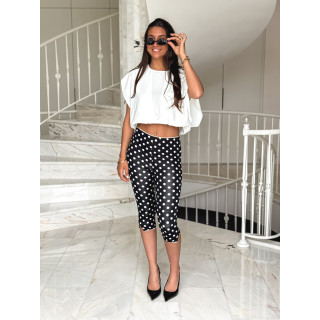 Capri à pois zelysse - Noir