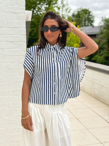 Chemise Lignée Venisia - Bleu