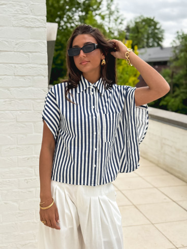 Chemise Lignée Venisia - Bleu
