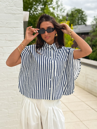 Chemise Lignée Venisia - Bleu