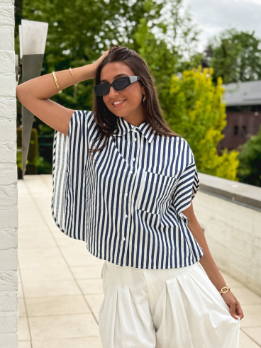 Chemise Lignée Venisia - Bleu