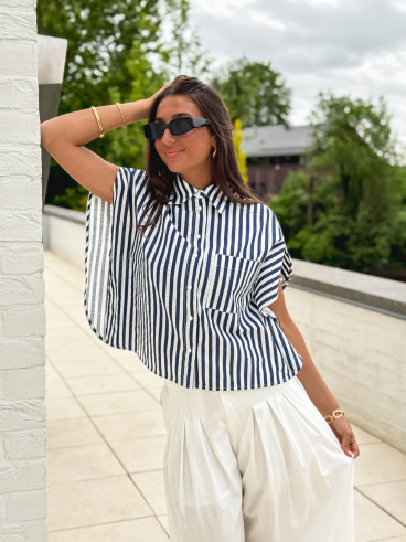 Chemise Lignée Venisia - Bleu