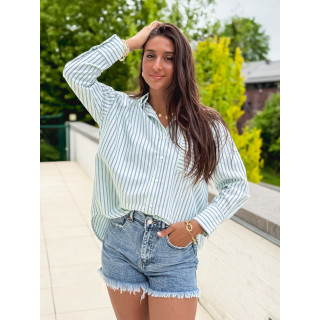 Chemise lignée Carmina - Vert