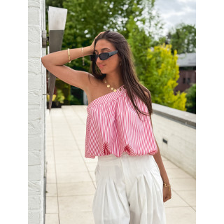 Blouse Lignée Madrizia - Rouge