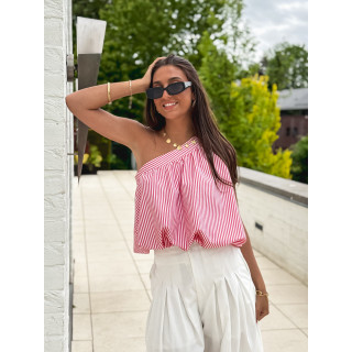 Blouse Lignée Madrizia - Rouge