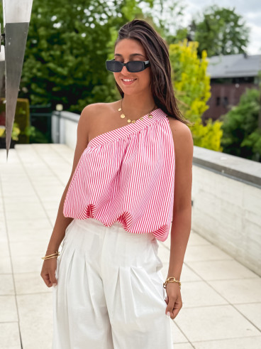 Blouse Lignée Madrizia - Rouge