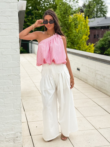 Blouse Lignée Madrizia - Rouge