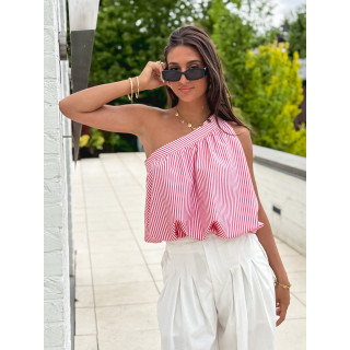 Blouse Lignée Madrizia - Rouge