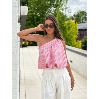 Blouse Lignée Madrizia - Rouge