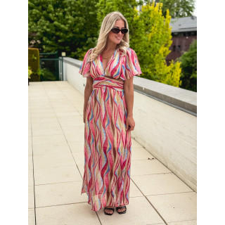 Robe à motifs Tilia - Rose/Beige