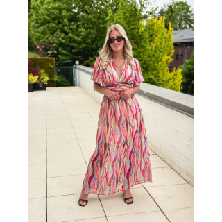 Robe à motifs Tilia - Rose/Beige
