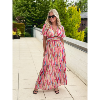Robe à motifs Tilia - Rose/Beige