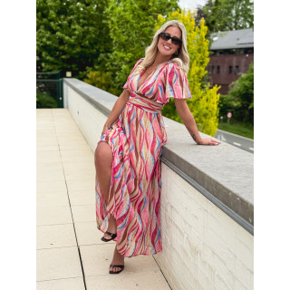 Robe à motifs Tilia - Rose/Beige