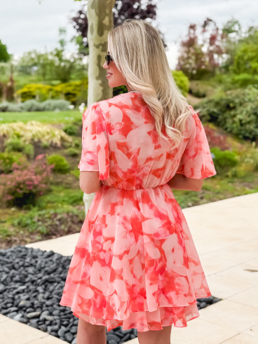 Robe courte Zayra - Rose saumon