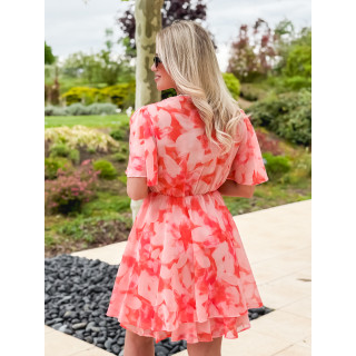 Robe courte Zayra - Rose saumon