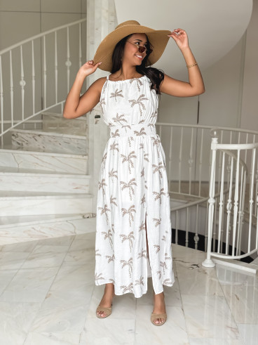 Robe à motifs Kiana - Blanc