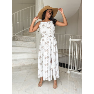 Robe à motifs Kiana - Blanc