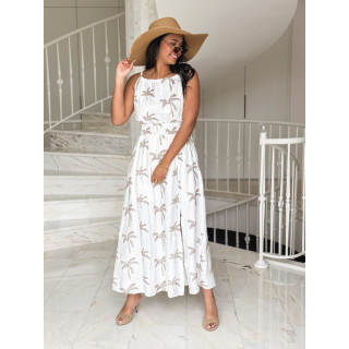 Robe à motifs Kiana - Blanc