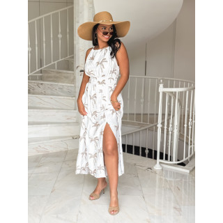 Robe à motifs Kiana - Blanc