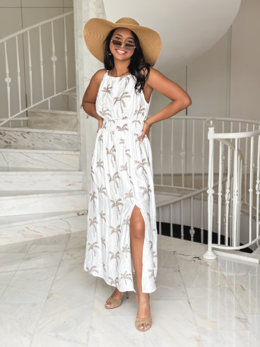 Robe à motifs Kiana - Blanc