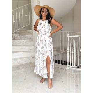 Robe à motifs Kiana - Blanc