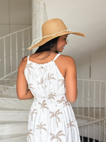 Robe à motifs Kiana - Blanc