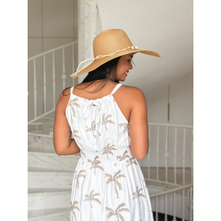 Robe à motifs Kiana - Blanc