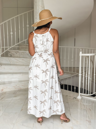 Robe à motifs Kiana - Blanc