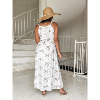 Robe à motifs Kiana - Blanc
