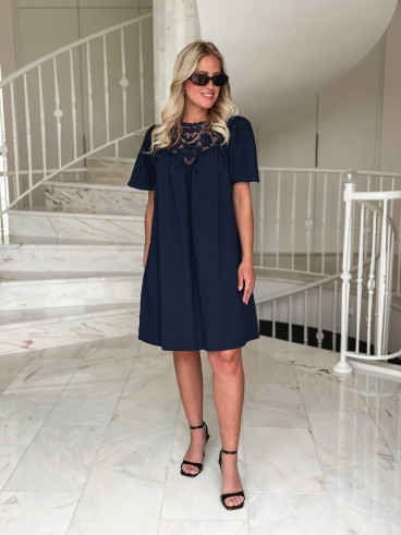 Robe courte Lylia - Bleu marine