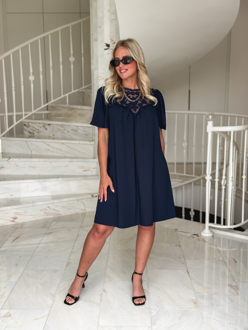 Robe courte Lylia - Bleu marine