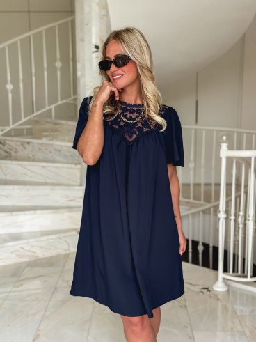 Robe courte Lylia - Bleu marine