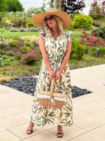 Robe longue Ysaura - vert