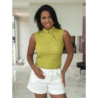 Blouse sans manches Tanina - Vert olive